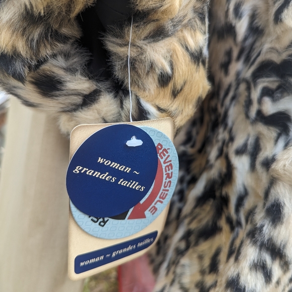 Cherokee tiger print women's faux for coat - Picture 2 of 2